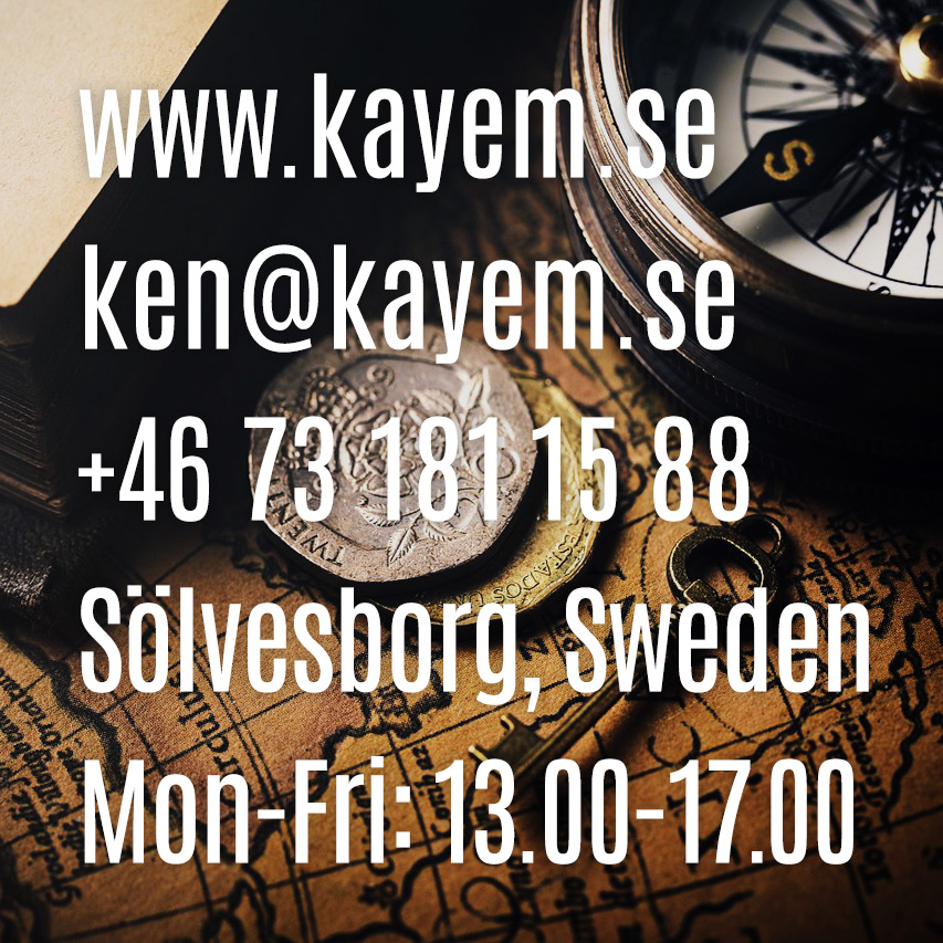 Kontakuppgifter: ken@kayem.se / 073-3811588